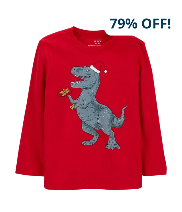 Дитячій светр Toddler Christmas Dinosaur Jersey Tee