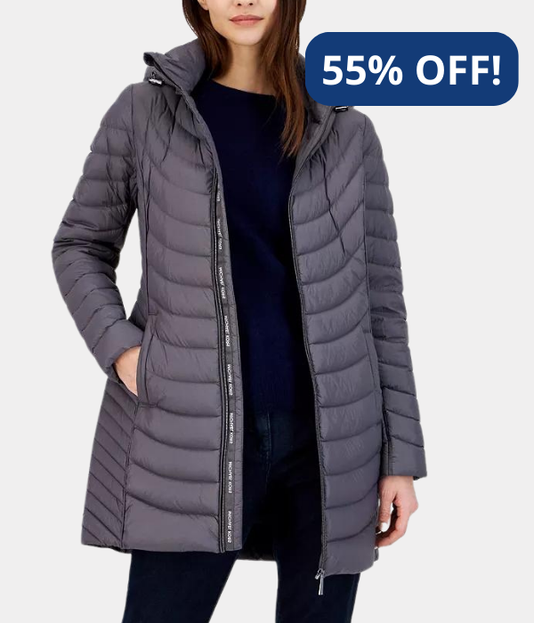 Michael Kors Women's Hooded Packable Puffer Coat, Created for Macy's